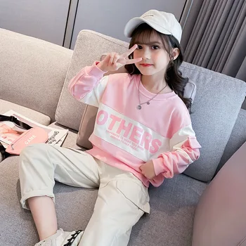 

Roupas Infantis Teen Girls Spring Autumn Overalls Set 2020 Hot New Children Halloween Tracksuit Pink Blue Cute Two Piece Outfits