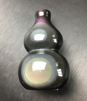 

Natural jewelry crystal Mexican Obsidian gourd ornament