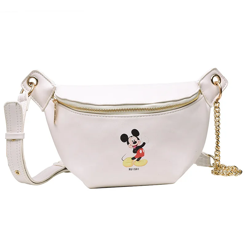 Disney Mickey mouselady сумка-мессенджер женская сумка через плечо minne поясная сумка нагрудная сумка - Цвет: Белый