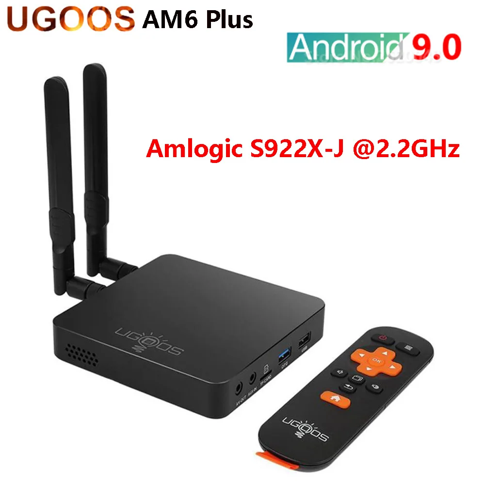 

UGOOS AM6 Plus Android 9.0 Tv Box 4GB DDR4 32GB Amlogic S922X-J Set Top Box 2.4G 5G Wifi 1000M BT5.0 4K Media Player PK AM6 Pro