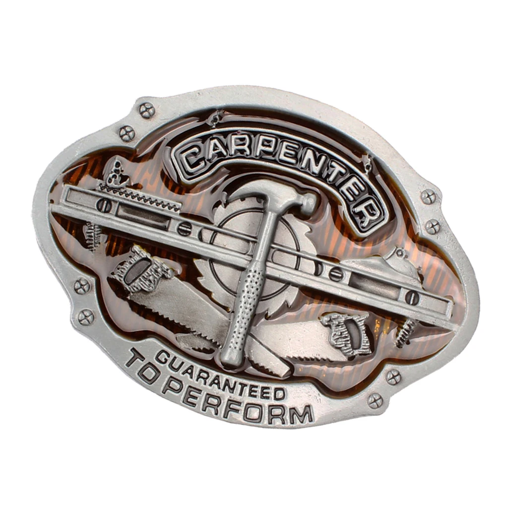 1Pc Classic Carpenter Hammer Tools Buckle Vintage Zinc Alloy Belt Buckle DIY