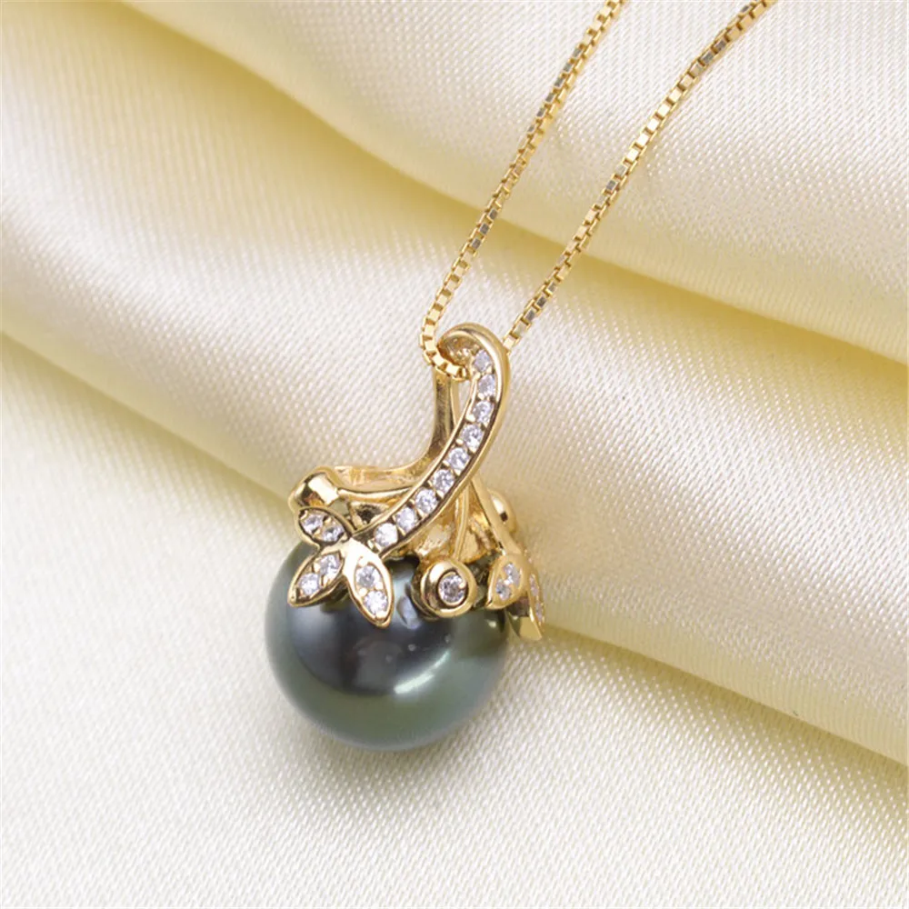 

Fashionable Pearl Pendant Bases Setting Mountings 925 Silver Jewelry For Women DIY Making Accessories No Bead And Chain