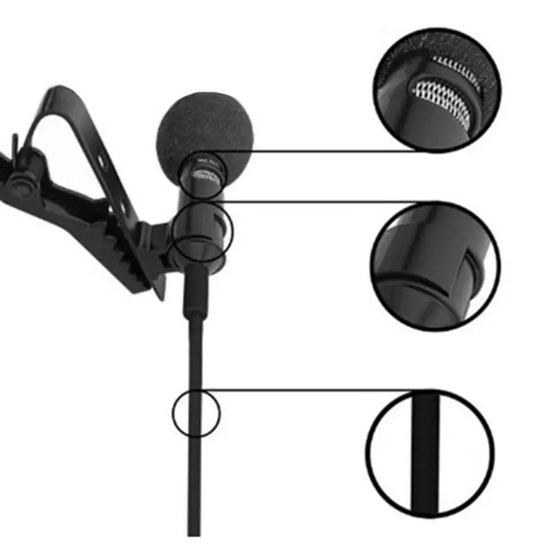 Portable External 3.5mm Hands-Free Wired Lapel