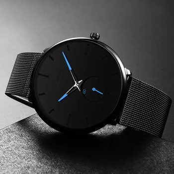 

Top Brand Luxury Quartz Watch Relogio Masculino DONROSIN Men Casual Slim Mesh Steel Waterproof Sport Watch Fashion Mens Watches
