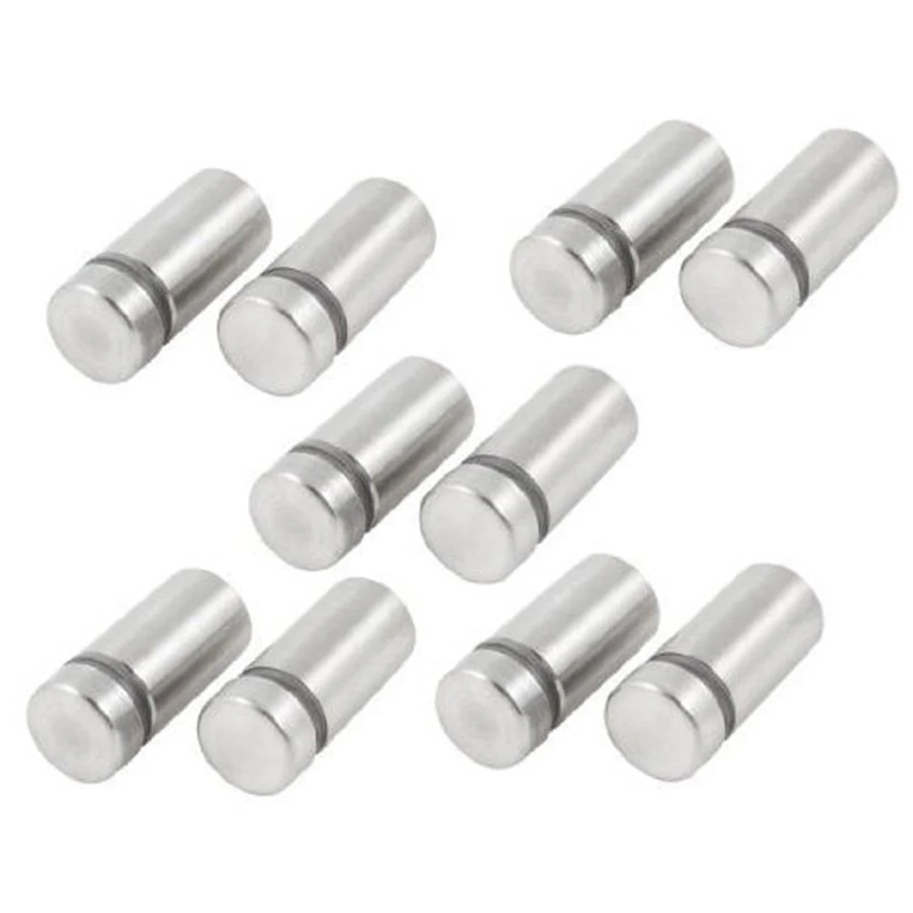 10PCS Hot Selling Stainless Stand off Bolts Mount Standoffs Nails Advertisement Fixings Screws Mirror Glass Nail Fastener Screws