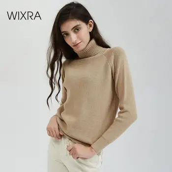 

Wixra Thick Turtleneck Warm Women Sweater Knitted Female Pull High Elasticity Female Solid Pullovers Autumn Winter