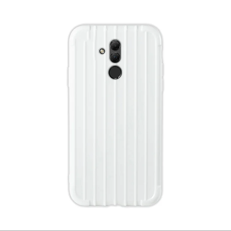 white Роскошный багажный чехол для huawei mate 20 lite, Модный милый чехол, чехол для багажника из ТПУ, силиконовая задняя крышка для huawei mate 20 lite, чехол - Цвет: white