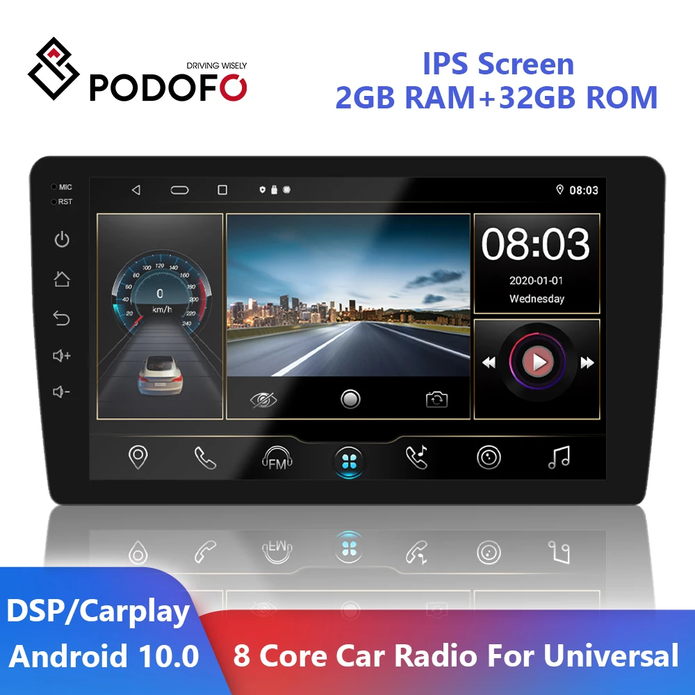 クーポン半額 Podofoステレオ受信機のandroid 10 0 2din車ラジオ9 Carplay Rds Fm Gpsマルチメディアプレーヤーvw日産トヨタcr V起亜 3番目の岩を発見します Amir Org Rw