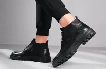 

Martin boots autumn and winter 2019 new men's shoes black Chelsea boots short boots