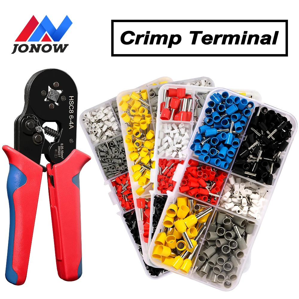 340/1200 Pcs Tubular Terminal Electrical Wire Connector Kit Insulated