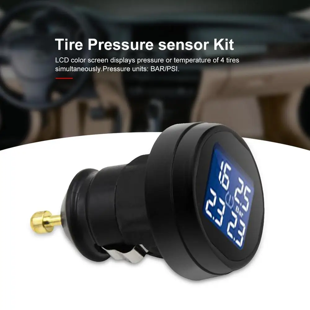 Встроенный TPMS TS61 система контроля давления в шинах Инструмент беспроводной в режиме реального времени прикуриватель TPMS датчик автомобильный комплект