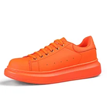 

Sneakers Women 2021 Fashion Vulcanized Shoes Lover Lace-up Casual Shoes Orange Basket Shoes Breathable Walking Sewing Men Flats