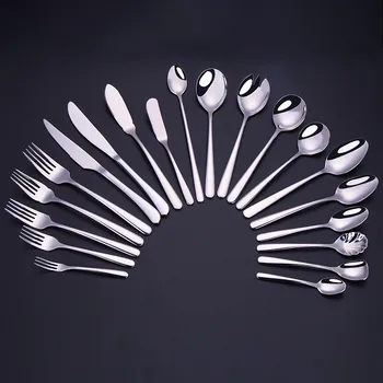 

Matte Silver Cutlery Set Chinese Korean Chopsticks Sticks Fork Spoon Knife Set Fruit Dessert Fork Steel Cutlery Metal Tableware
