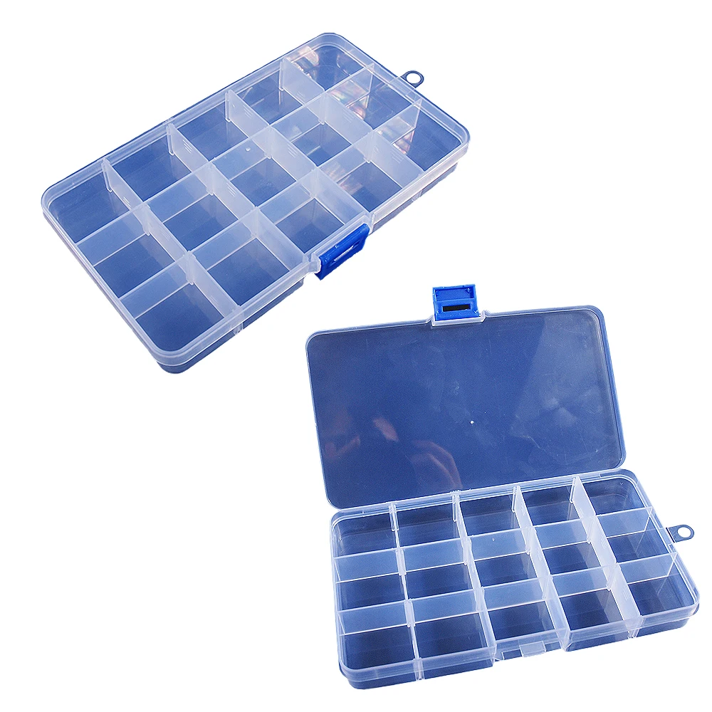 Removable-Transparent-square-storage-box-15-Lattices-Plastic-Compartment-Storage-Tool (1)