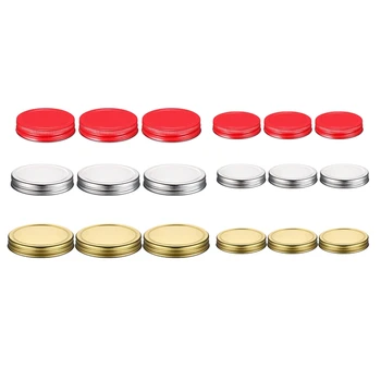 

18 Pieces Wide and Regular Mouth Colorful Mason Canning Jars Lids Storage Caps Compatible with Mason Canning Jars