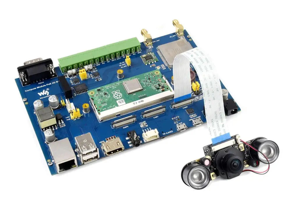 Waveshare IMX219-160 8MP IR-CUT Camera, 162&deg; FOV, IR-CUT Infrared, Applicable For Jetson Nano / Compute Module