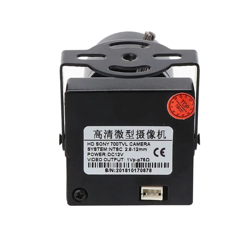  HD 700TVL CMOS 2.8-12mm Zoom Lens Mini CCTV Security Camera Audio Video FAI DA TE Nuovo D08A