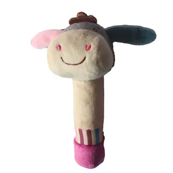 

Creative Infant Baby Handbell Appease Hand Catching Animal BB Stick Hand Grasp Developmental Animal Stick Toy