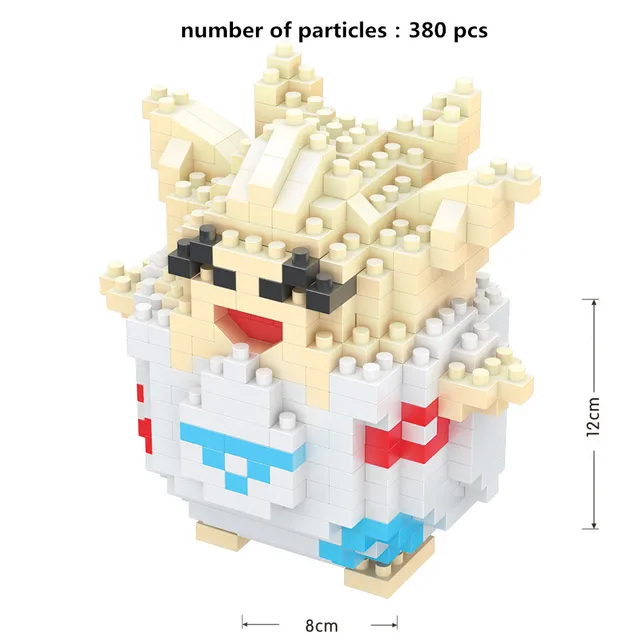 TAKARA TOMY 41 styles Pokemon Pikachu Building Blocks 3D DIY Educational Model Ornament Mewtwo Micro Small Assembled Block Brick 8094A