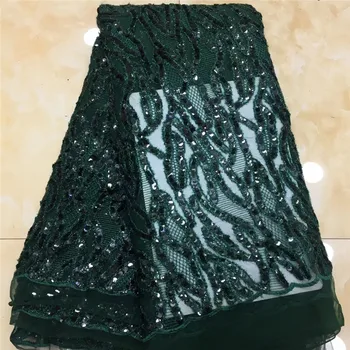 

2020 High Quality French African lace fabric Tulle embroidery Nigerian lace fabric for Dress