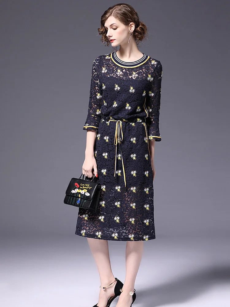 

Streetwear Womens Dresses Plus Size European and American Fashion Printing Club Party Knee Length Loose 2020 New Arrival Spring