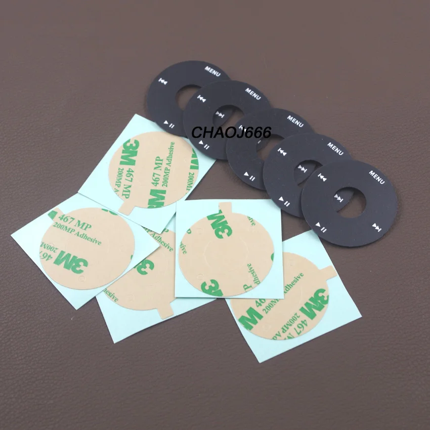 5pcs Black Clickwheel Click Wheel Plastic Outer Shell Case without Flex Cable for iPod 5th Video 30GB 60GB 80GB