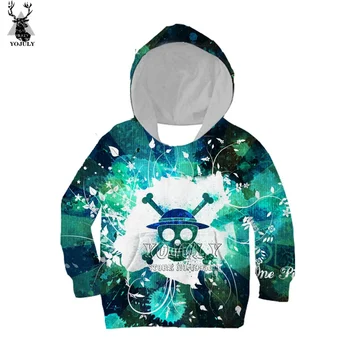 

YOJULY 3D Print Kids Anime One Piece Tony Chopper Luffy ZORO Children Casual Sweatshirt Hoodies Pullover Boy Girl Clothing C104