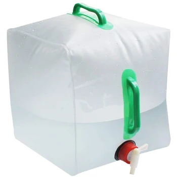 

5 Gallon / 20L Portable Water Strap Bag, Collapsible Water Container, Emergency Water Bag, PVC Outdoor Water Storage for Camping