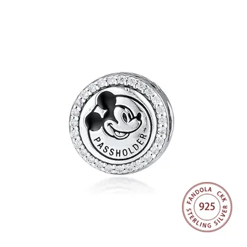 

Fandola Fit berloques Bracelet 925 Sterling Silver Clear CZ PASSHOLDER Charms Beads for Jewelry Making kralen Wholesale