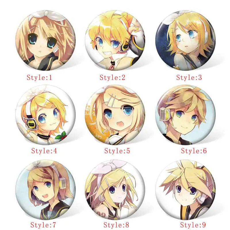 58 мм Kagamine Rin Len аниме значок косплея Мультяшные Броши коллекция булавок сумки