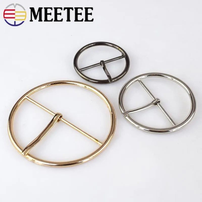 4 шт. Meetee 20 70 мм круглый металлический ремень пряжка для регулировки Pin пряжки DIY