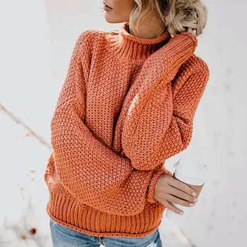 

Casual Women Sweaters Winter Autumn Winter Long Sleeve Turtle Neck Woolen Knit Pullover Sweater Women Pullovers Sweaters