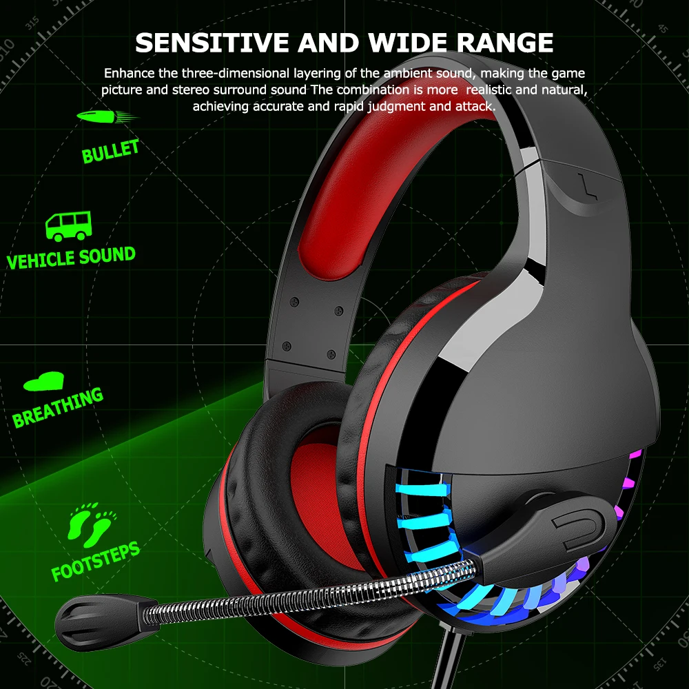 M18 PS4 Gaming Headphones 4D Stereo Earphones Headset with Reduction Microphone for New Xbox One Laptop Computer Tablet Gamer