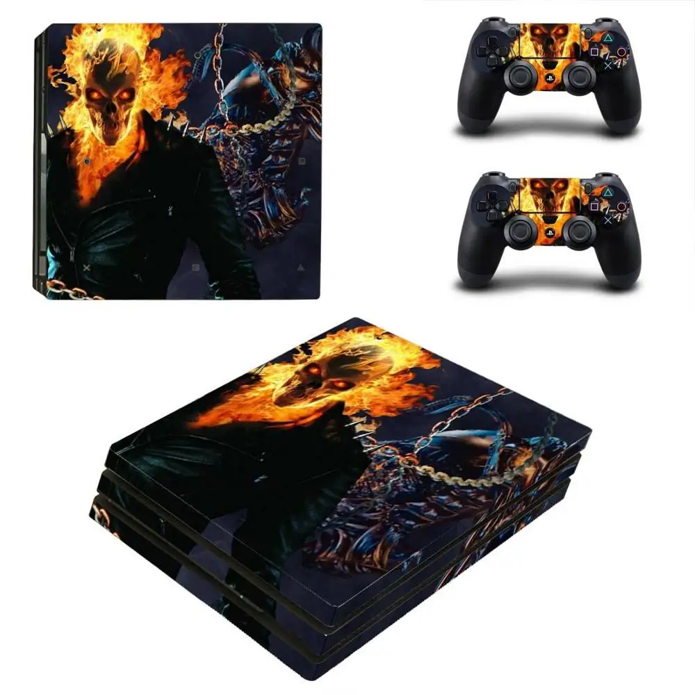Ghost Rider PS4 Pro sticker s PS 4 Play station 4 Pro виниловые наклейки для playstation 4 Pro консоли и контроллера