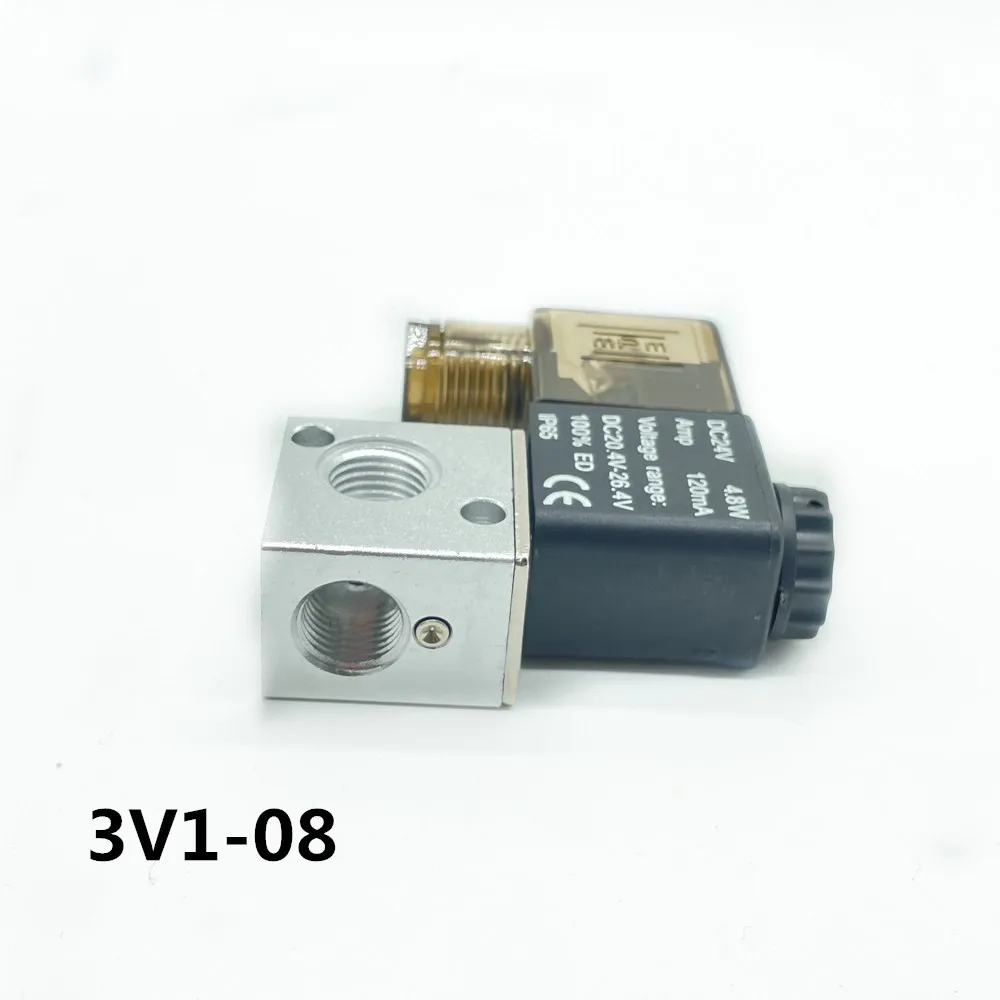 1x 3V1 08 220V AC 3 порта 2Pos 1/4 &quotBSP нормально закрытый соленоидный воздушный клапан