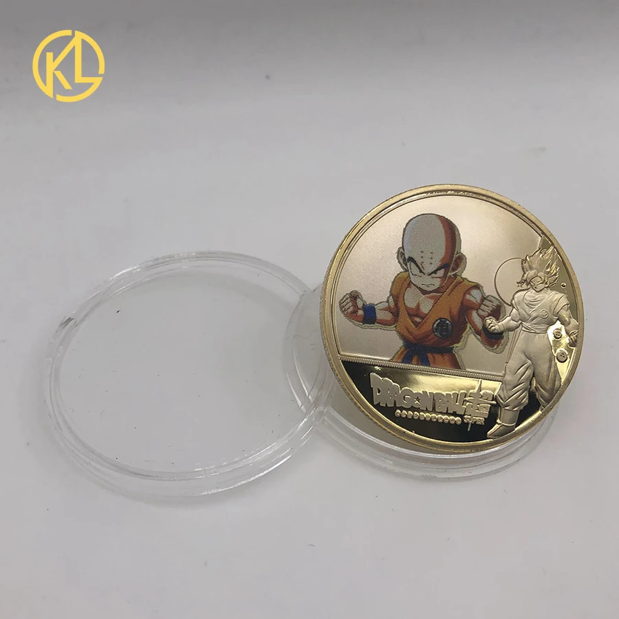 DBZ01 KL Dragon Ball Z Bejita позолоченные Коллекционные монеты, японские монеты, набор, подарок, Прямая поставка - Цвет: DBZ01