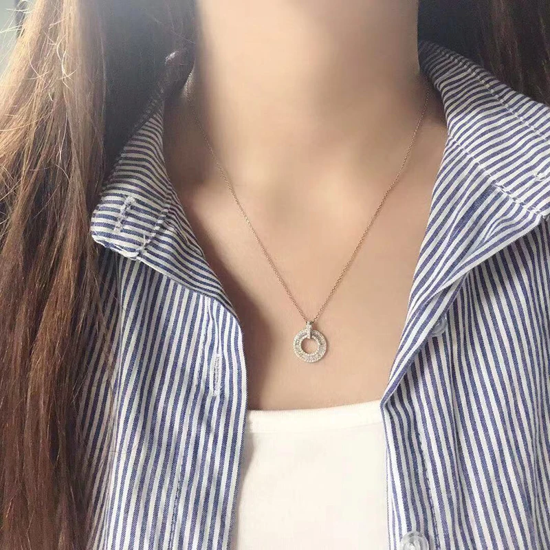 100% 18K white gold diamond necklace all use0.5ct diamond and have certificate001