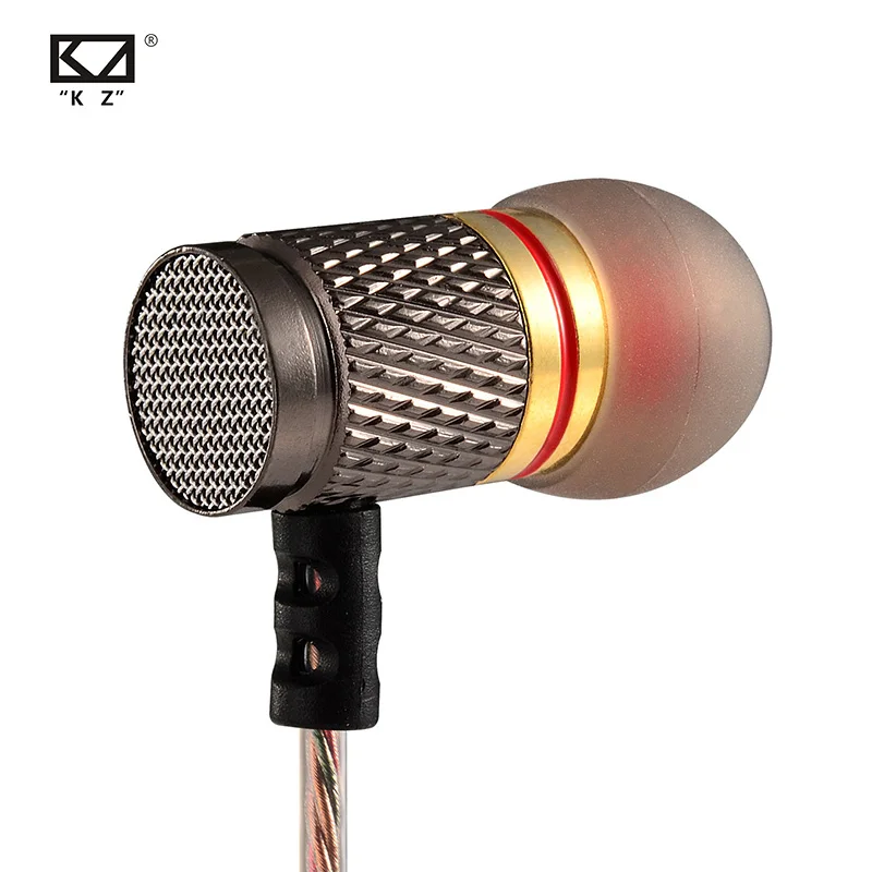 KZ EDR1 Special Edition Gold Plated Housing Earphone With Microphone 3.5mm HD HiFi In Ear Monitor Bass Stereo Earbuds For Phone