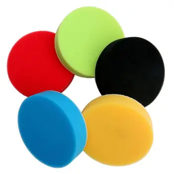 

5Pcs 6 inch 150mm Round Flat Sponge Buff Buffing Polishing Pad Kit Car Polisher