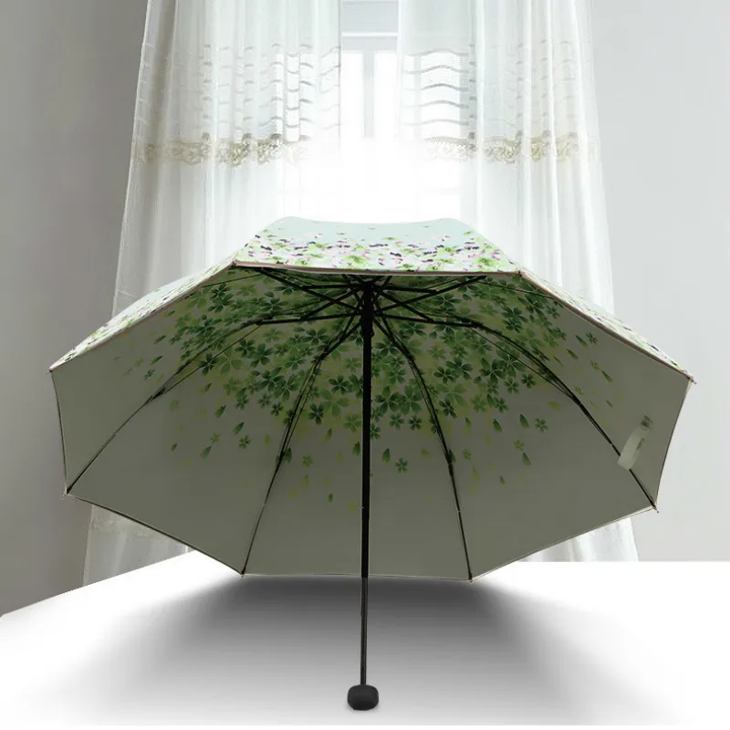 Райский зонтик, двойной зонт от солнца, романтичный свежий женский складной стальной костяной зонтик, Rcing Sunny Зонт 3 am, Цветочный морской