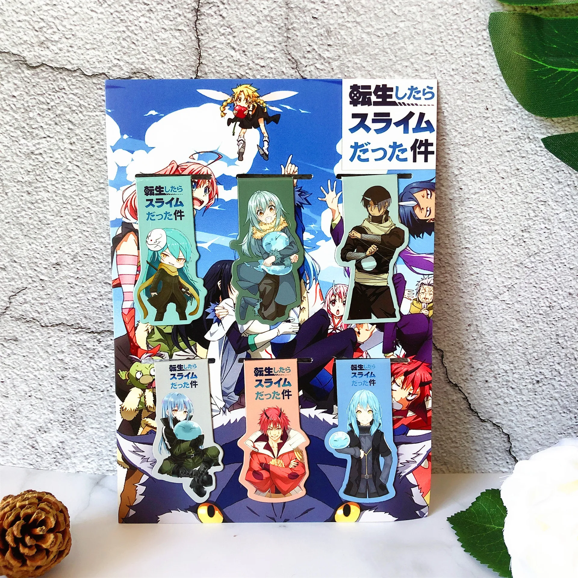

6pcs Shitara Suraimu Datta Anime Magnetic Bookmark Cartoon Magnet Bookmark Child Student Kawaii Gift Bookmarks Office Stationery