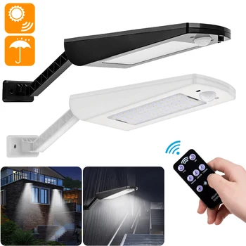 

Upgraded 66 Led Solar Light Outdoor Waterproof Lighting For Garden Wall Two Angles Rotable Pole Solar Lamp With Three Modes