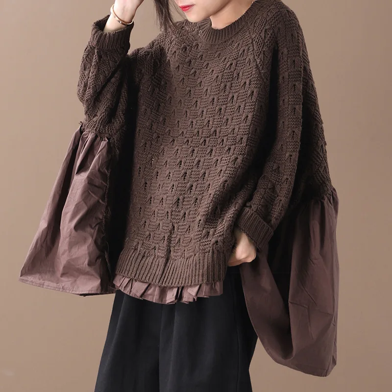 

2019 autumn winter new Korean loose literary sweater pullover nt