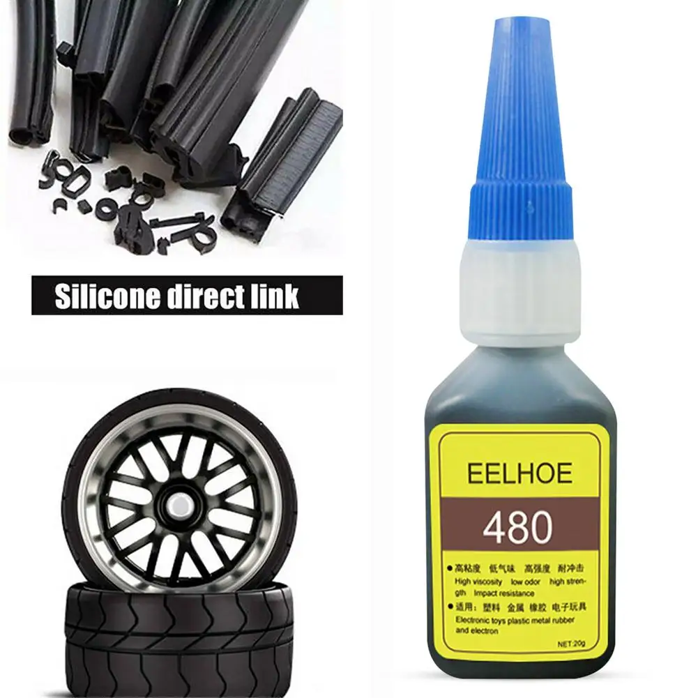 480 Super Sticky Glue Car Rubber Repair Tire Glue Mighty Black A