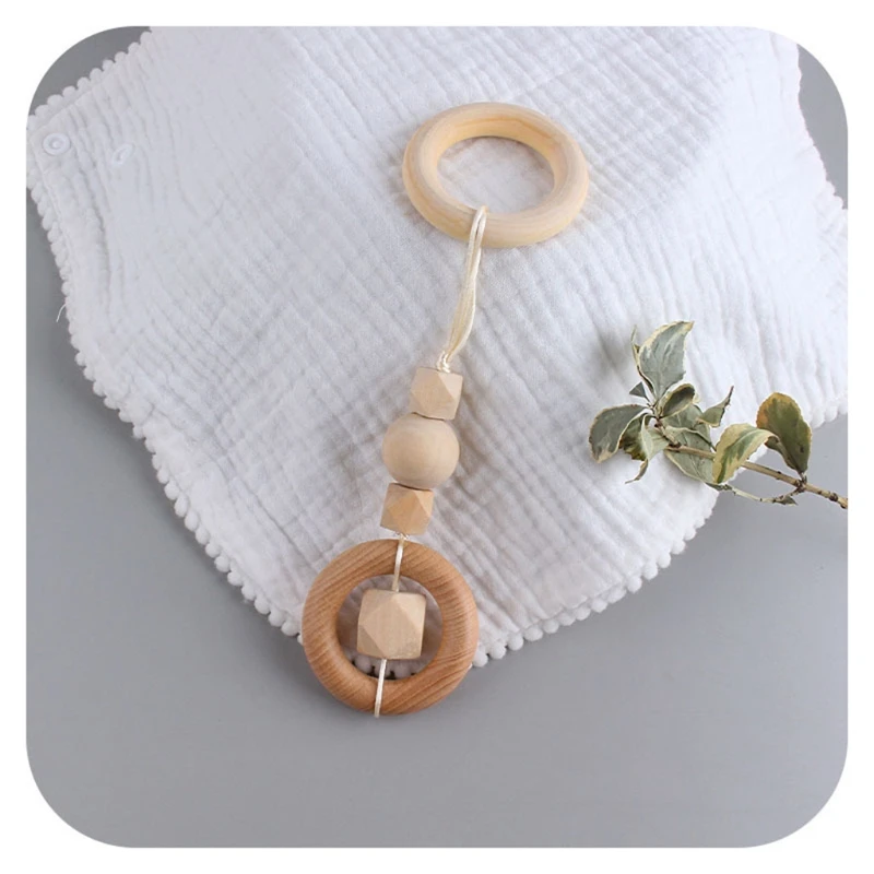 3Pcs/Set Nordic Style Baby Play Gym Frame Pendants Wooden Activity Gym Frame Stroller Hanging Pendants Baby Play Toys