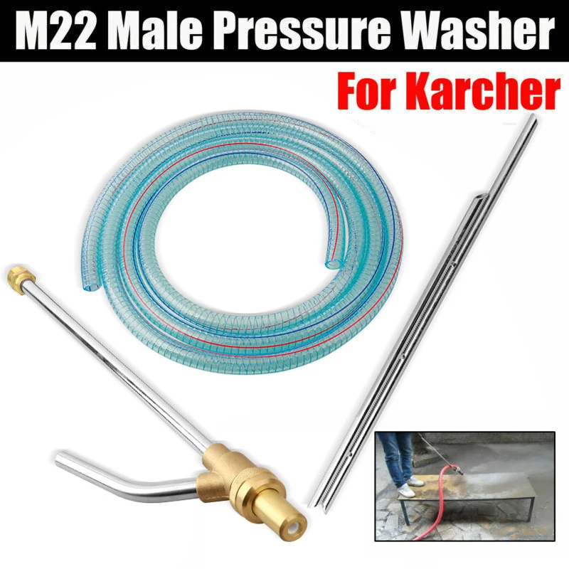 

Pressure Washer M22 Connector Sand Blaster Blasting Tube Hose Kit For Karcher