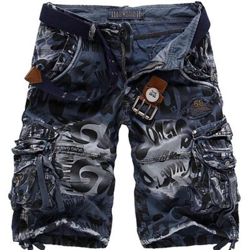 High Quality Camouflage Loose Cargo Shorts for Men Summer Fashion Camo Shorts Multiple Pockets Cargo Pants for Men 4