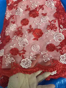 

2020 New arrive Pretty african lace fabric with embroidery french tulle lace fabric 8 color available 5 yards per lot YYZ0893