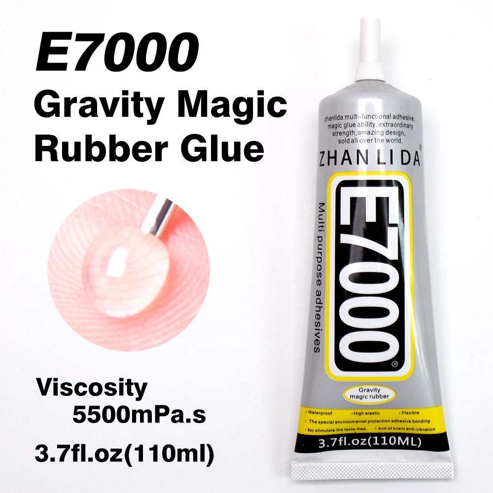 

110ml large capacity E7000 multi-purpose transparent strong liquid rubber glue for repairing and hand-made of various materials