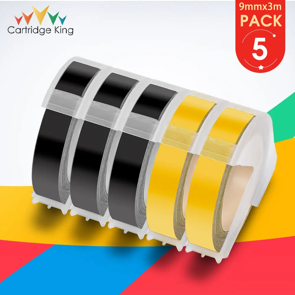 5PK совместимый производитель Этикеток Dymo 3D тиснение этикетка лента 9 мм